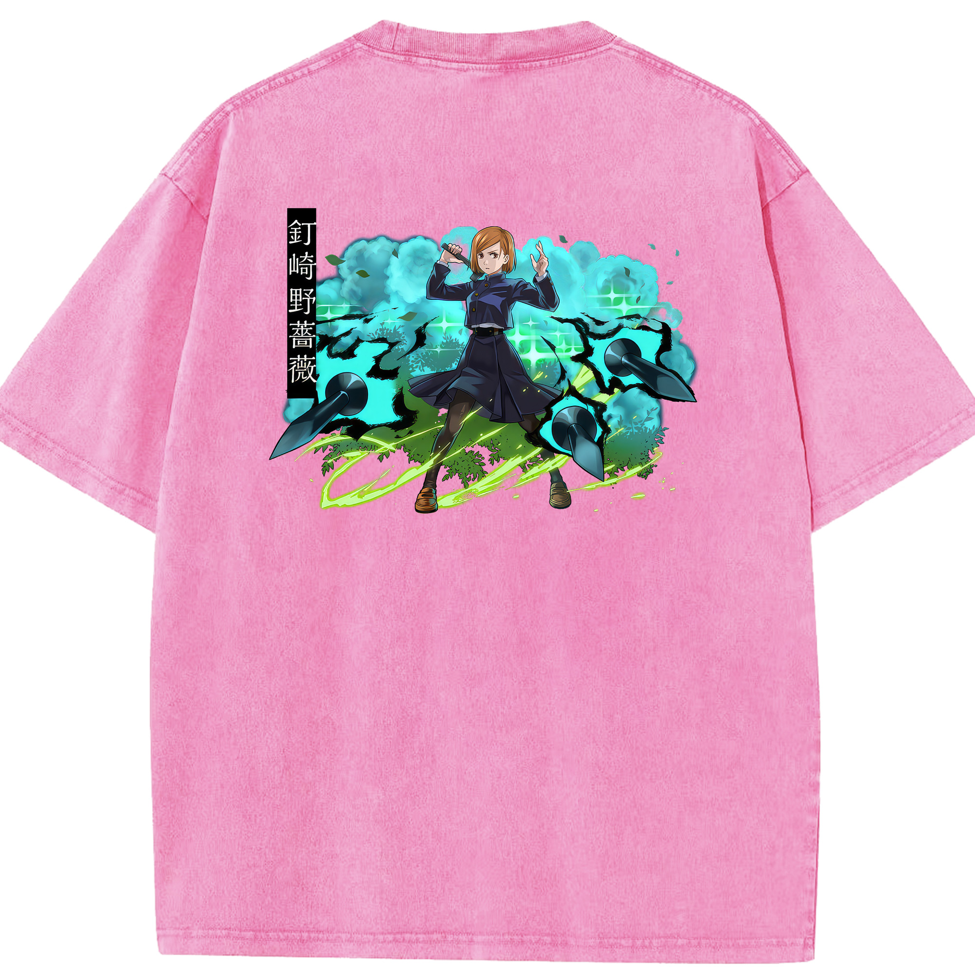 （画像用） 呪術廻戦 Jujutsu Kaisen 綿100% ヴィンテージ風 半袖Tシャツ（背面プリント）